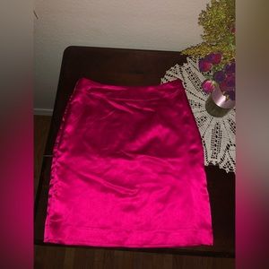 Hot Pink Silk Skirt